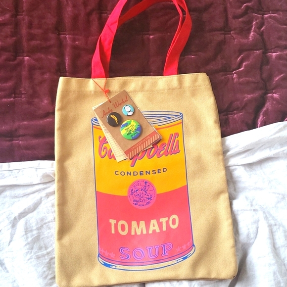 ❤️BUY 2 GET 1 FREE  Andy Warhol Tomato Soup Canvas Bag - Picture 7 of 11